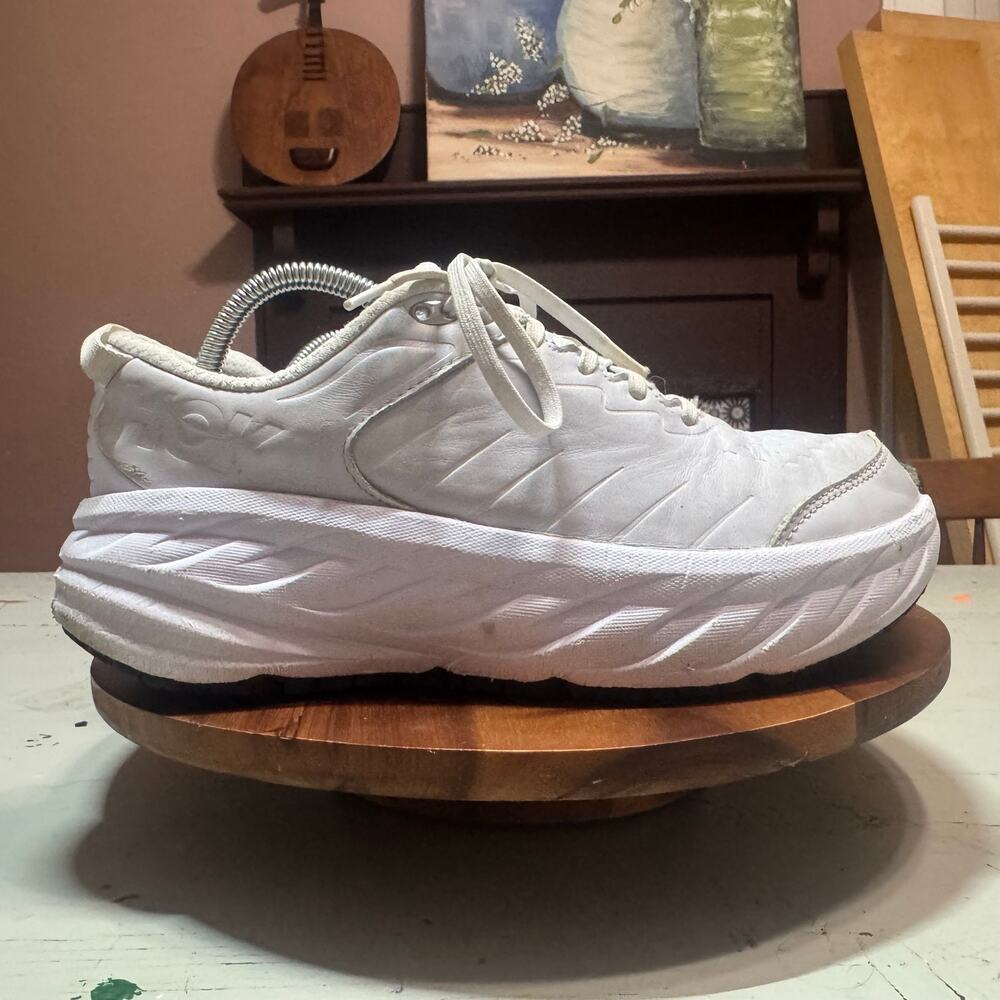 Hoka One One Bondi SR Womens Size 10 White Slip Resistant Shoes